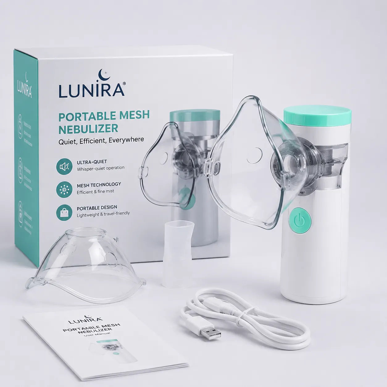 Lunira™ Silent Nebulizer for Anytime Relief